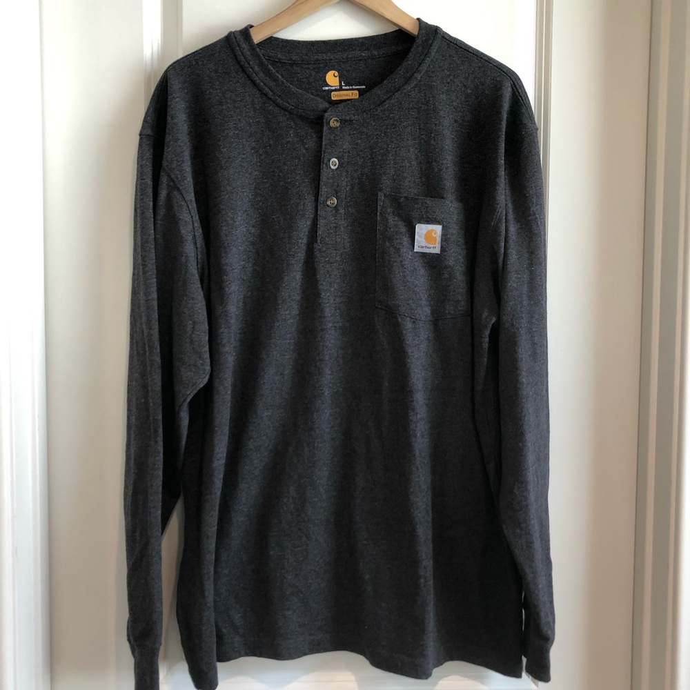 Carhartt Long Sleeve Henley K128 Sz L